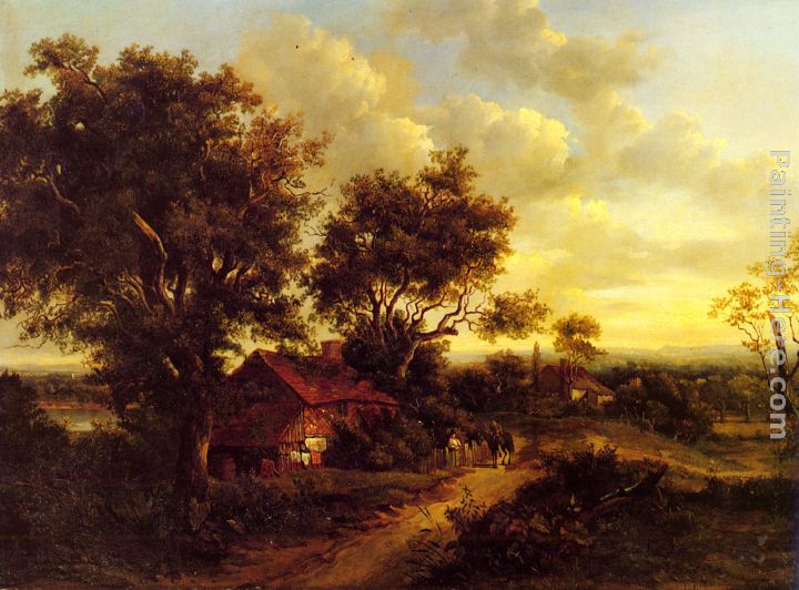 A Landscape With A Cottage Near Dorking painting - Patrick Nasmyth A Landscape With A Cottage Near Dorking art painting